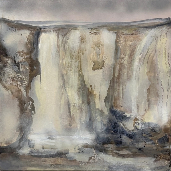 Koralliputoukset 2025, 65x55cm, akryyli kankaalle