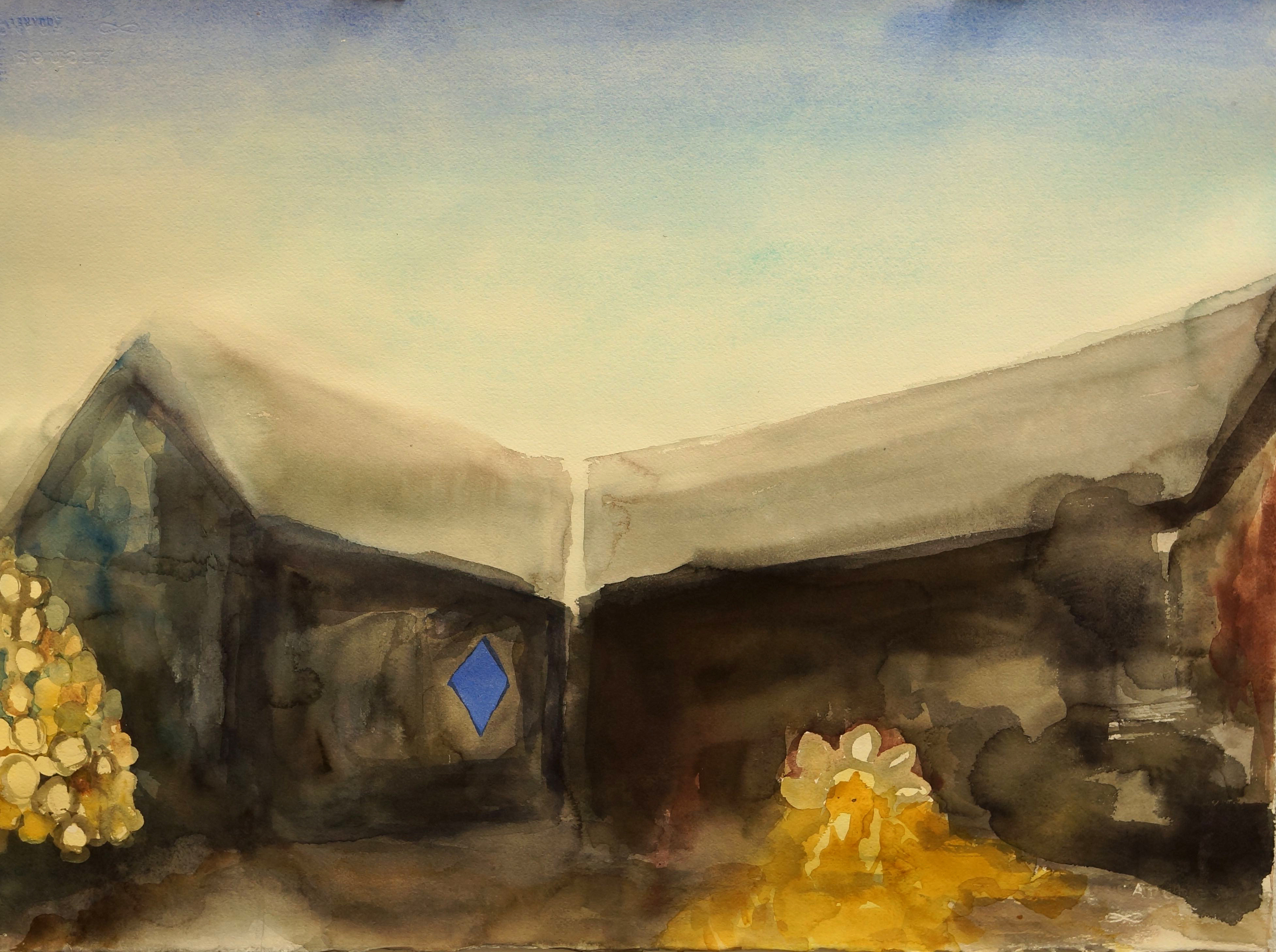 Pekkalan saha, 55x75cm, akvarelli 2015