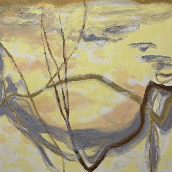 Laulupuu I, 2025, 100 x 100 cm, akryyli kankaalle